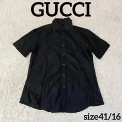 GUCCI グッチ 半袖 シャツ メッシュ メンズ ブラック 黒 41のサムネイル