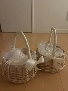 結婚式　リングピローバスケット 2個セット