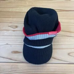 TaylorMadeリブ編みニット帽 黒/赤/灰色