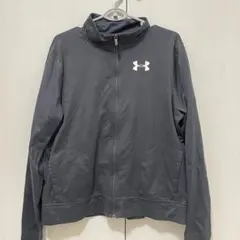 Under Armour グレーカーキ ジップアップパーカー　スウェット　美品