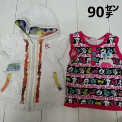 90㌢、半袖アウター＆タンクトップセット