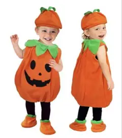 80cm かぼちゃ コスチューム 帽子付き ソックス付き