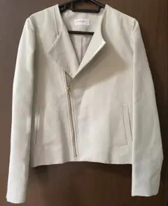 ★お値下げしました★OPAQUE.CLIP☆ライダース風ジャケット アイボリー