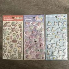 サンリオ ぷくっとシール ダイソー ポチャッコ キキララ キティ ハンギョドン