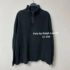Polo by Ralph Lauren ハーフジップスウェット 古着 LL 黒