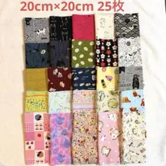 パッチワーク　カットクロス　はぎれ20cm×20cm 25枚