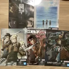 一番くじ　進撃の巨人　F賞　クリアポスター　5種セット