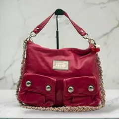 COACH poppy エナメル 2way ハンドバッグ レッド - メルカリ