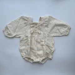 bebeholicコットンレースロンパース