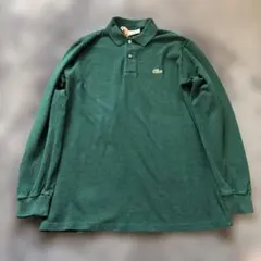 美品！クリーニング済み！ラコステ　80sフランス製・ロングスリーブポロシャツ　4