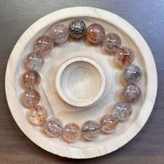 スーパーセブン （レッドゴールド系）天然石ブレスレット（内径17cm）