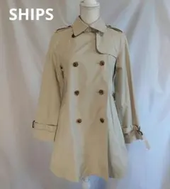 SHIPS シップス ダブルブレスト トレンチコート ベージュ 38 M 春秋
