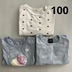 プティマイン　ベルメゾン　トップス　3枚セット　100サイズ　※1枚七分袖