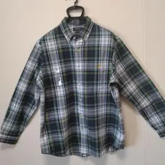 【美品】メンズ　Ralph Lauren 長袖シャツ グリーン系チェック