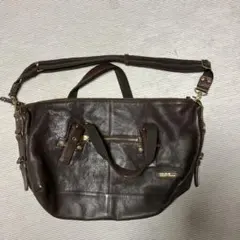 ブラウンレザー ショルダーバッグ