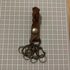 ハンドメイド_ブラウンレザーキーケース
