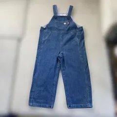 2回のみ着用 ミキハウス ホットビスケッツ 薄手 オーバーオール 90～100