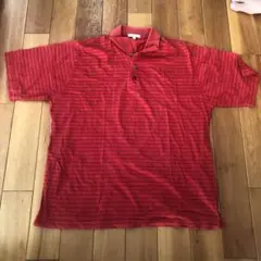 BURBERRY ストライプ レッド ポロシャツ