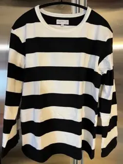 agnès b. 長袖Tシャツ T3 黒白ストライプ