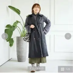 大きいサイズ　おかだゆり　ジレ　トレンチ　ワンピース　タグ付き新品のサムネイル
