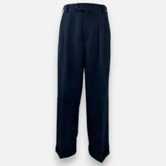DOCKERS ワイドスラックス 2タック ネイビー W34 L30 春