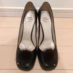 美品 LOUIS VUITTON ブラック パンプス 38.5
