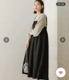 F by ROSSO ジャガードキャミワンピース