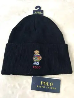 新品タグ付】Polo Ralph Lauren ポロベア刺繍 ニット帽　46cm