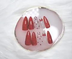 ネイルチップ ワンホン ガーリー キラキラ 韓国 量産型 大人っぽい