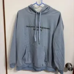 VETEMFNTS ユニコーン パーカー ブルー
