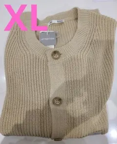 【GU】　リリヤーンクルーネックカーディガン　XLサイズ