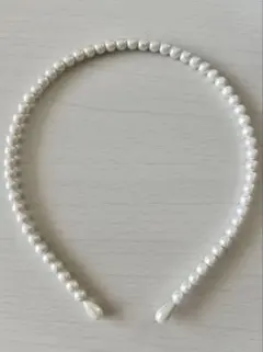 カチューシャ パール 白