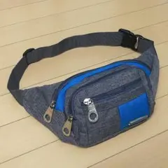 ウエストポーチ ボディーバッグ 鞄 2way バッグ ブルー #204