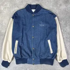 USA製 90s ROYAL PACIFIC デニムスタジャン　XL フラミンゴ