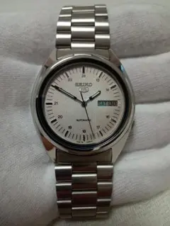 SEIKO セイコー5 自動巻 7S26-0400ホワイト文字盤 アラビア - メルカリ