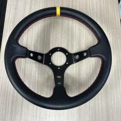 NARDI ステアリング ハンドル ブラック パンチングレザー 赤ステッチ