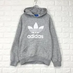 アディダス/M/灰色/パーカー/トレフォイルロゴ/長袖/秋冬/カジュアル/メンズ