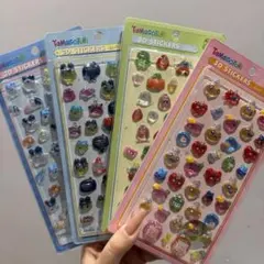 （バラ売り可能）Tamagotchi 3Dドロップステッカー シール4枚セット