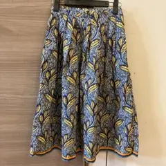 ZARA TRAFALUC リーフ柄 フレアスカート XSのサムネイル