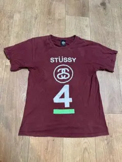 Stussy 半袖Tシャツ バーガンディ S メキシコ製