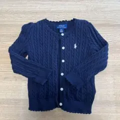 POLO RALPH LAUREN ネイビー ケーブル カーディガン 90 2T