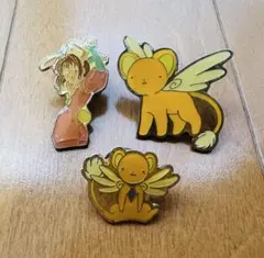 カードキャプターさくら　ピンバッジ3個　うさぎコスチュームのさくら　ケロちゃん