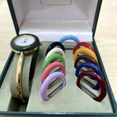 極美品 稼働　GUCCI チェンジベゼル　新品電池　レディース腕時計