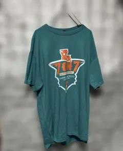 NWLA 7ON7 チャリティTシャツ グリーン両面プリント企業ロゴ多数