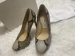【超美品】JIMMY CHOO ジミーチュウ　 パイソン ハイヒール パンプス