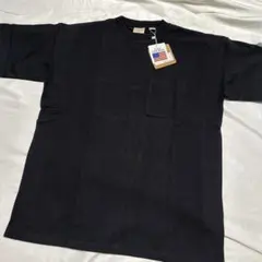 新品　20SS別注M GOODWEAR 首後ろロゴ刺繍　ポケット Tシャツ　黒