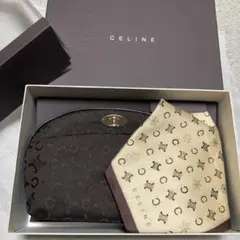 未使用CELINEセリーヌ　ポーチセット（ポーチ＆ハンカチ）　マカダム