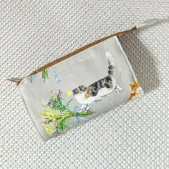 猫柄のジャバラミニ財布(ハンドメイド)