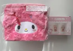 サンリオ 当たりくじ バニティポーチ ガラスコップセット　マイメロディ