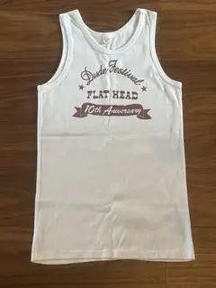 THE FLAT HEAD フラットヘッド タンクトップ　38 白 美品のサムネイル